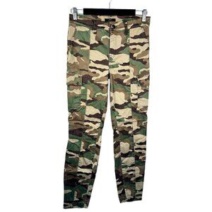 J. Crew 9" Toothpick Cargo Pants | Green Camo | SIZE 26